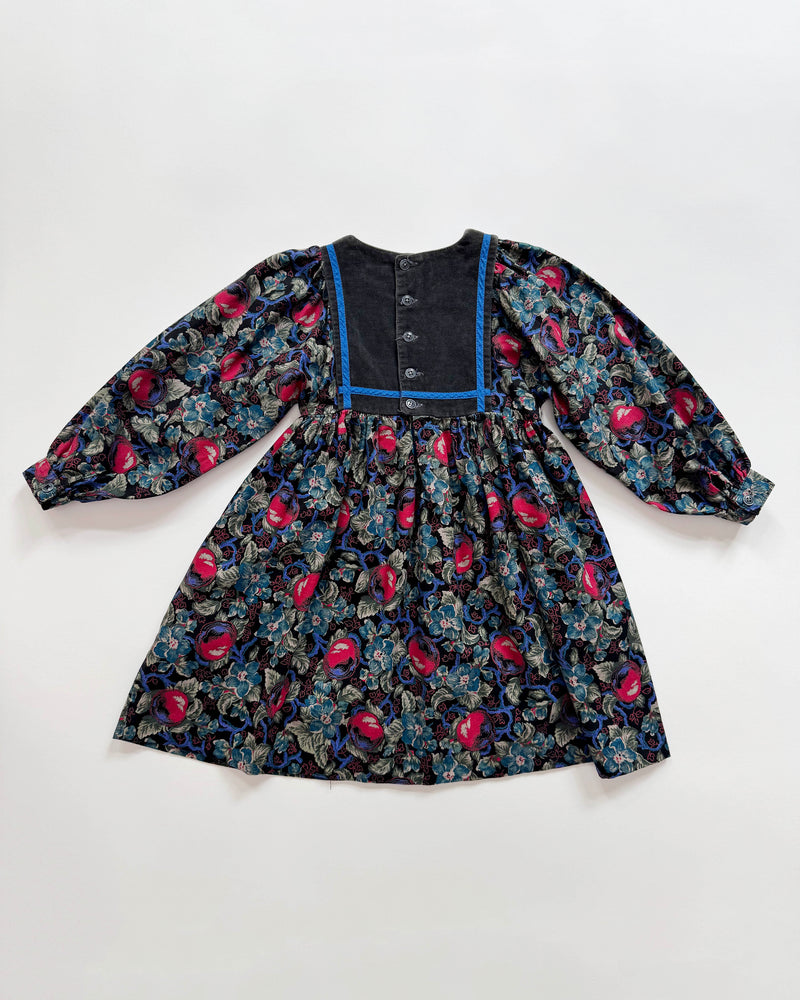 70s Patchwork Cotton Dress 3-4Y