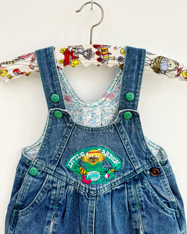 Vintage Denim Little Garden Overalls