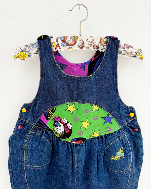 Vintage Cotton Lined Denim Circus Romper