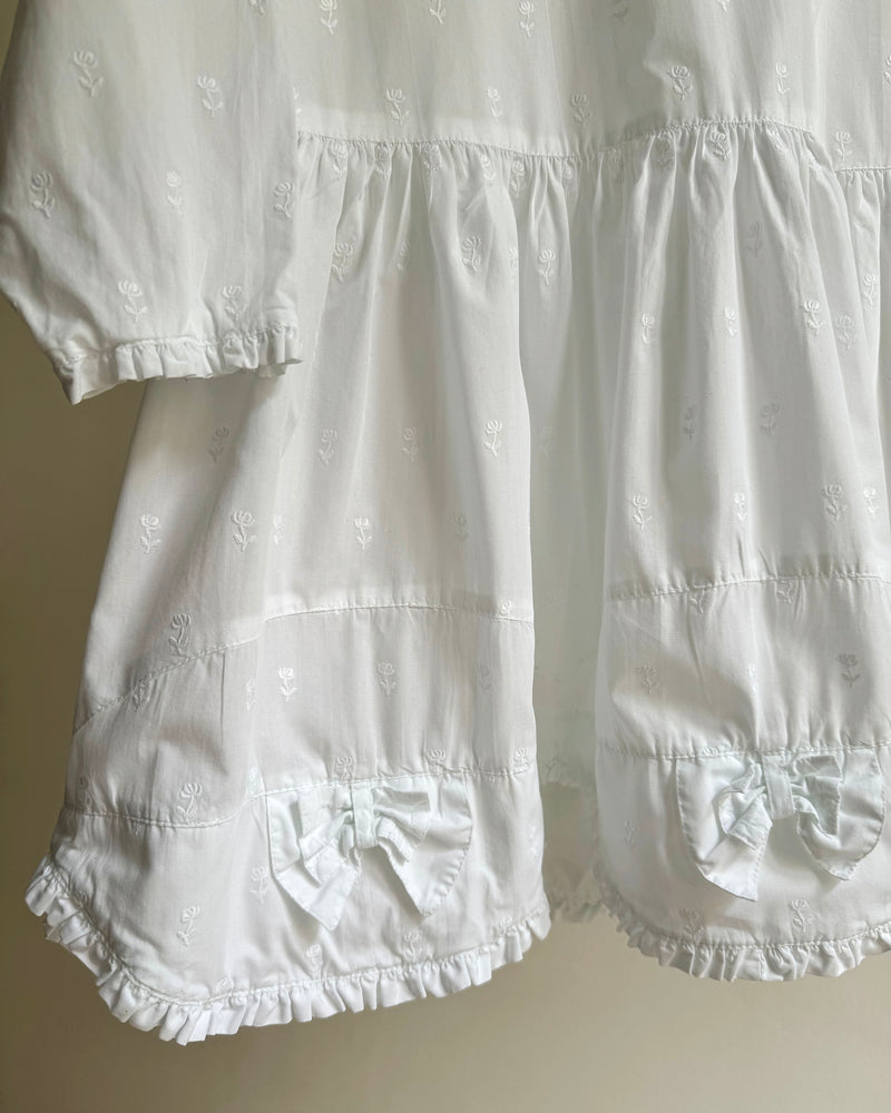 VIntage Oilily White Cotton Rose Dress