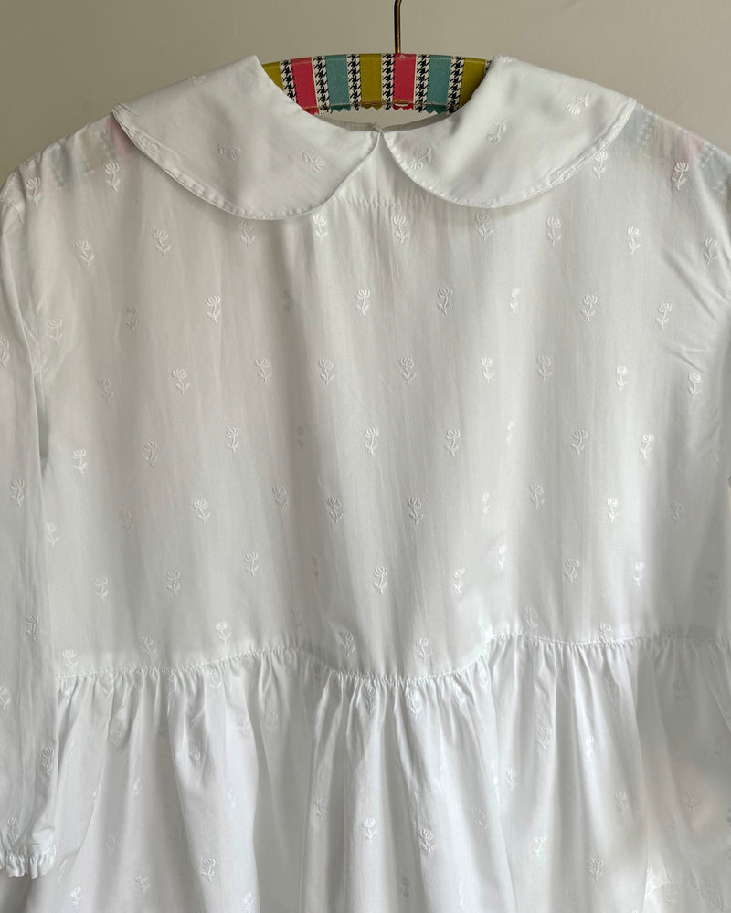 VIntage Oilily White Cotton Rose Dress