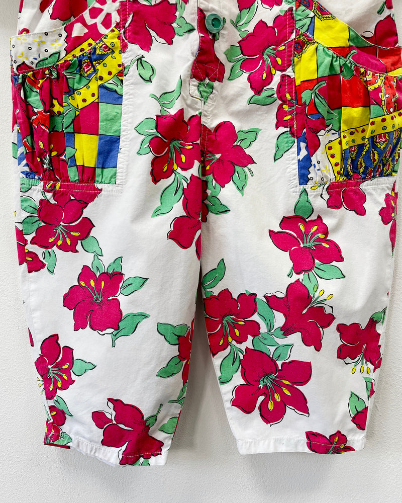 Vintage Floral Cotton Jumpsuit
