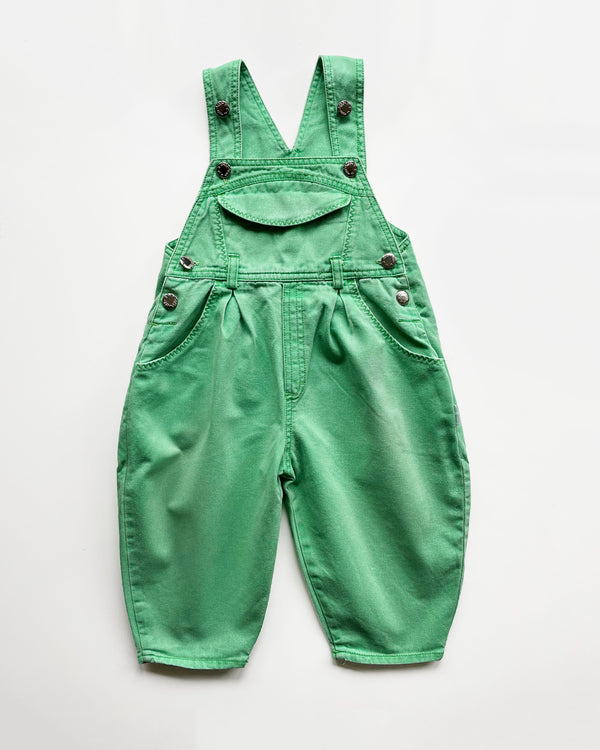 Vintage Green Denim Overalls