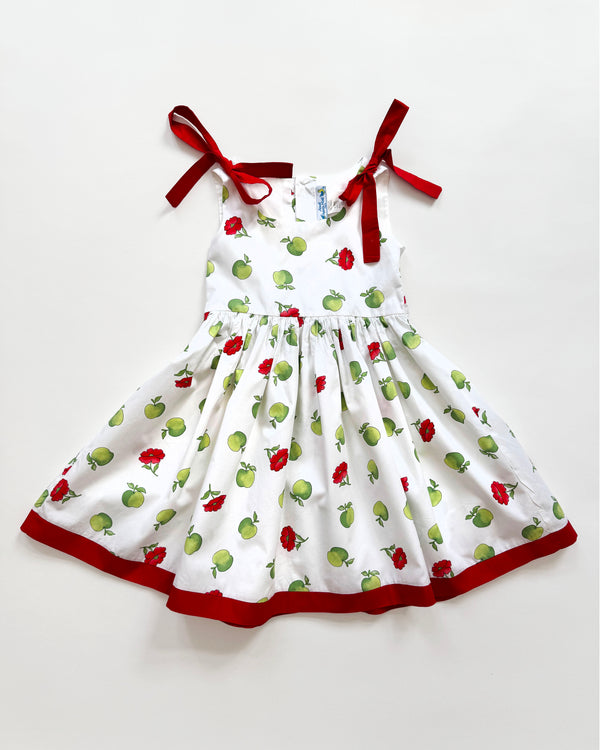 Green Apple Cotton Dress 4Y