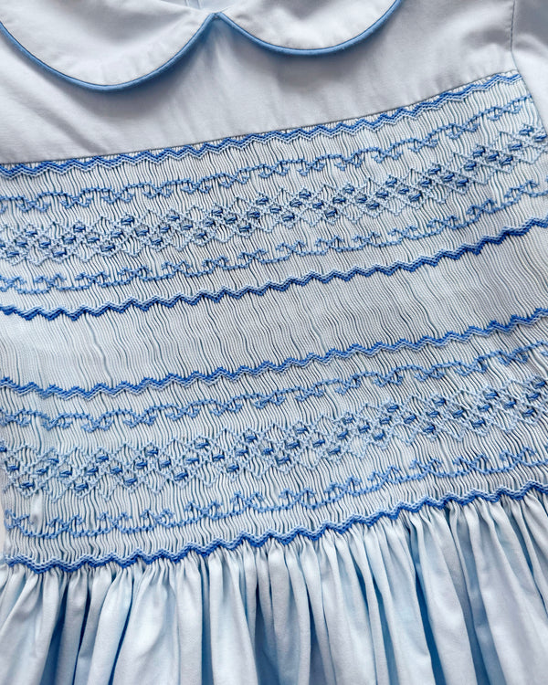 Deadstock Vintage Hand Smocked Cotton Dress