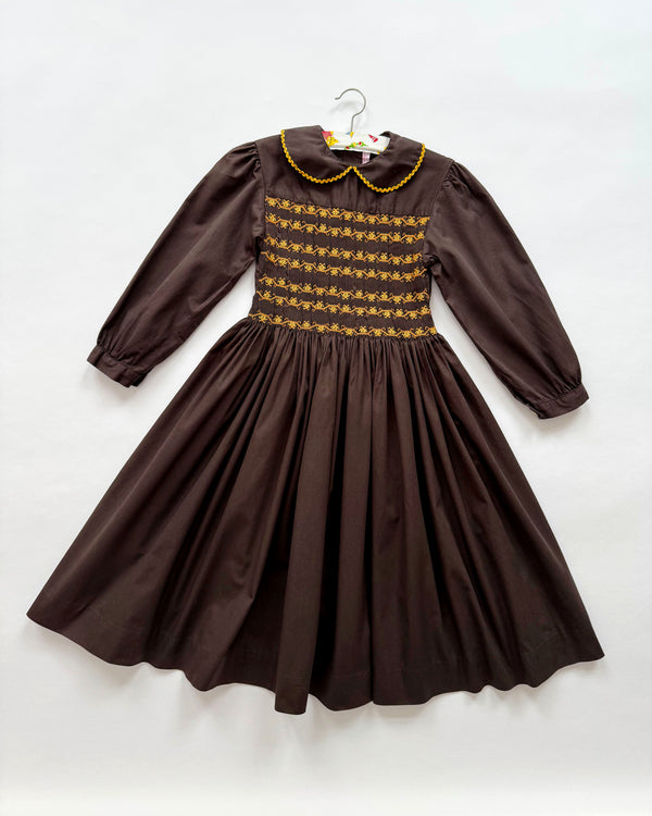 Deadstock Vintage Hand Smocked Cotton Dress