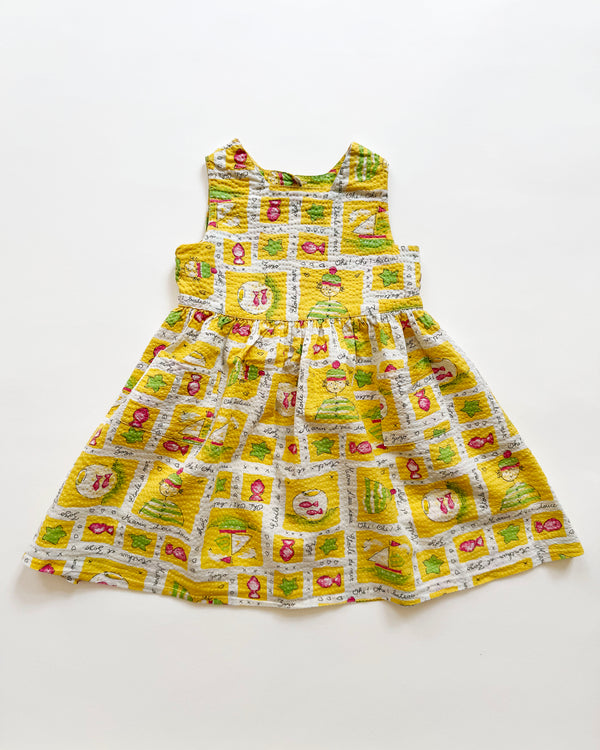 Seersucker Cotton Marine Dress 24M