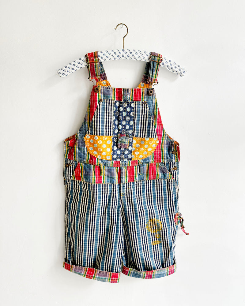 Vintage Oilily Patchwork Denim Overalls