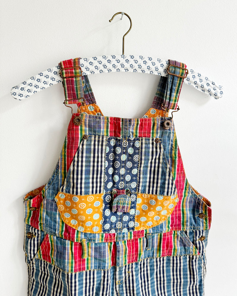 Vintage Oilily Patchwork Denim Overalls