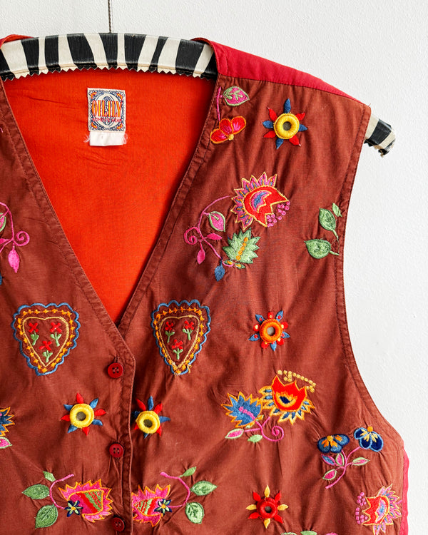 Vintage Oilily Embroidered Vest ADULTS