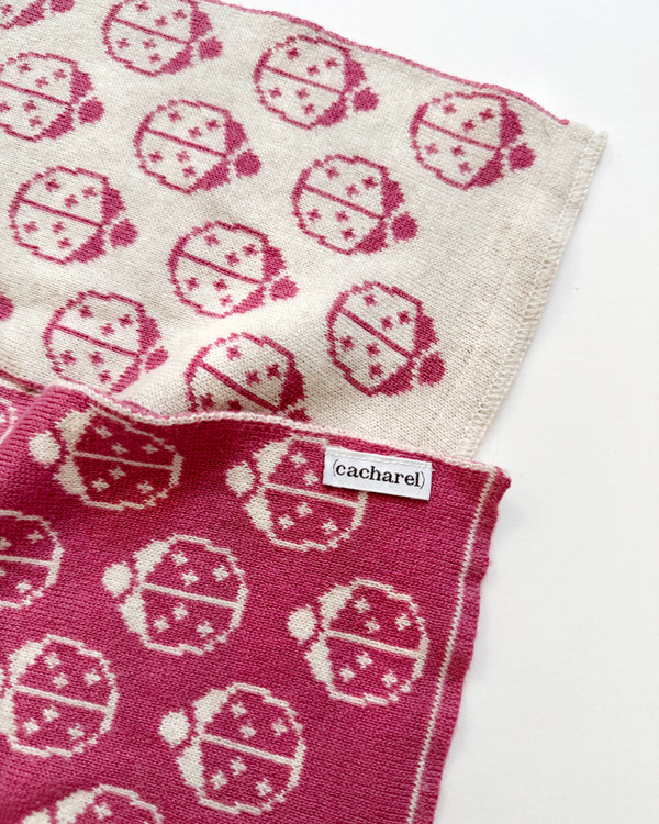 Cacharel Jacquard Wool Lady Bug Scarf