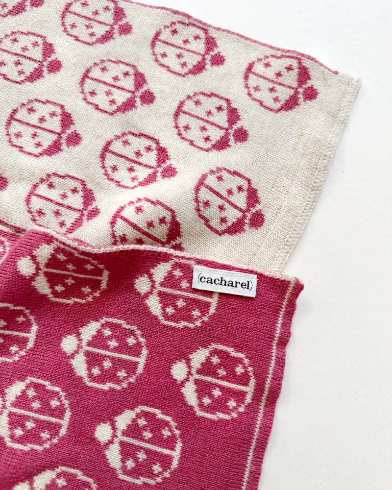 Cacharel Jacquard Wool Lady Bug Scarf