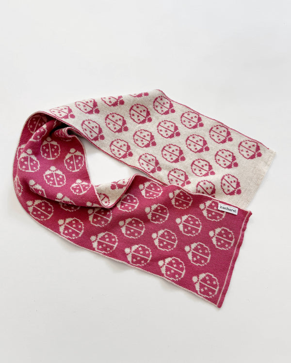 Cacharel Jacquard Wool Lady Bug Scarf
