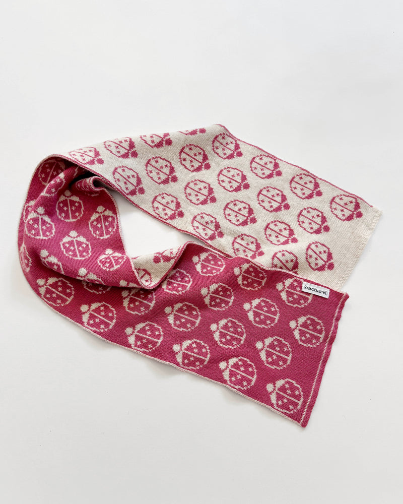 Cacharel Jacquard Wool Lady Bug Scarf