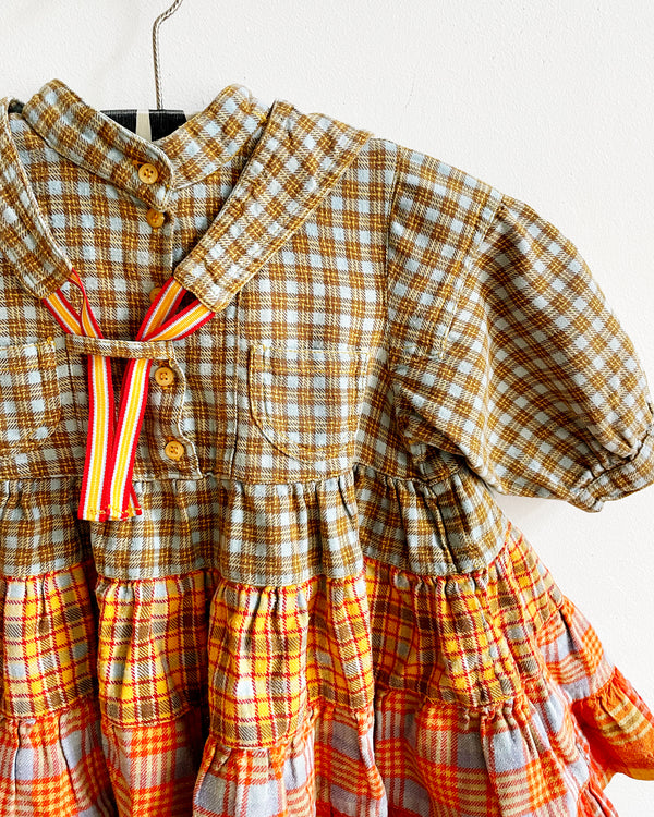 Vintage Oilily Patchwork Flannel Sailor Dress