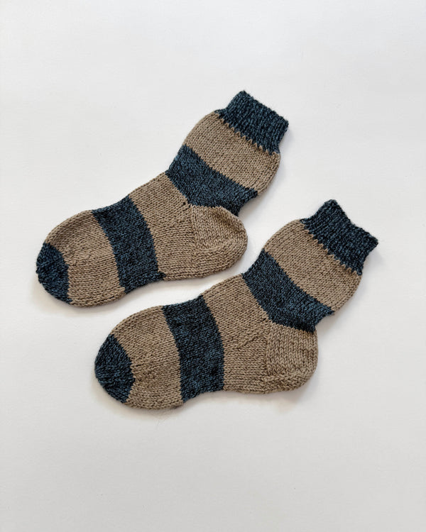 Handmade Striped Cotton Socks EU32