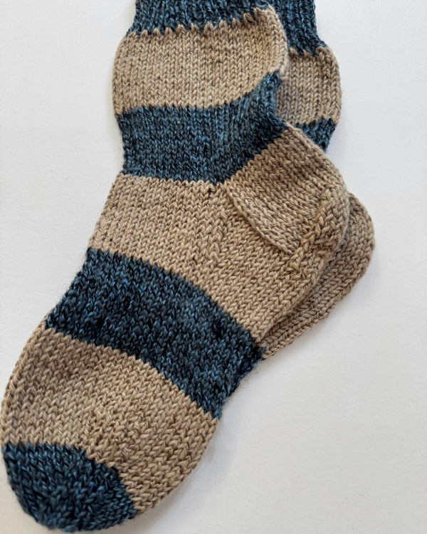 Handmade Striped Cotton Socks EU32
