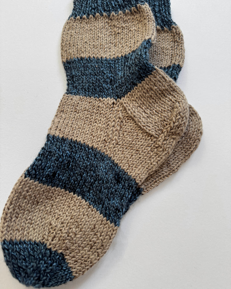 Handmade Striped Cotton Socks EU32