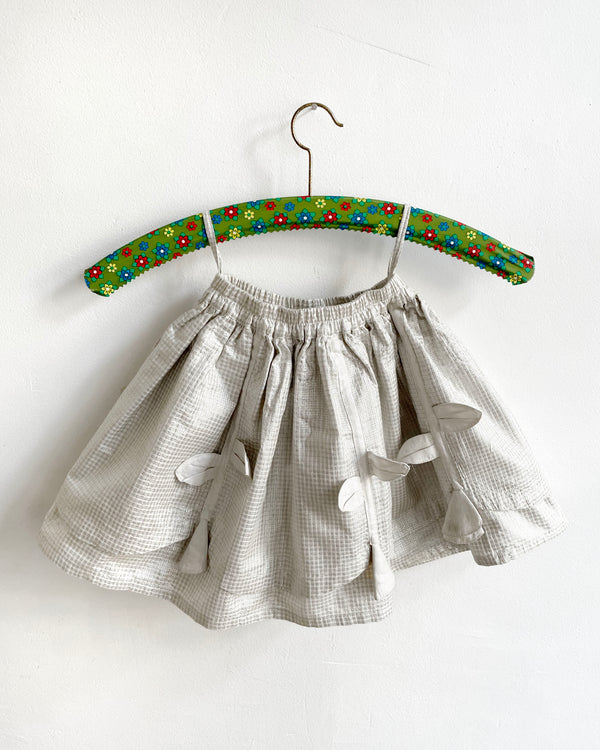 Deadstock Vintage Oilily Silver Flower 3D Skirt