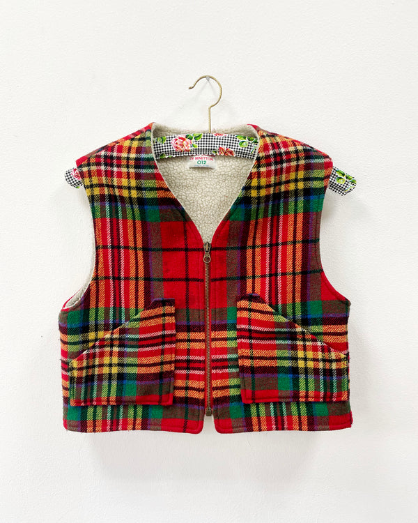 Vintage Benetton Fleece Lined Wool Blend Vest
