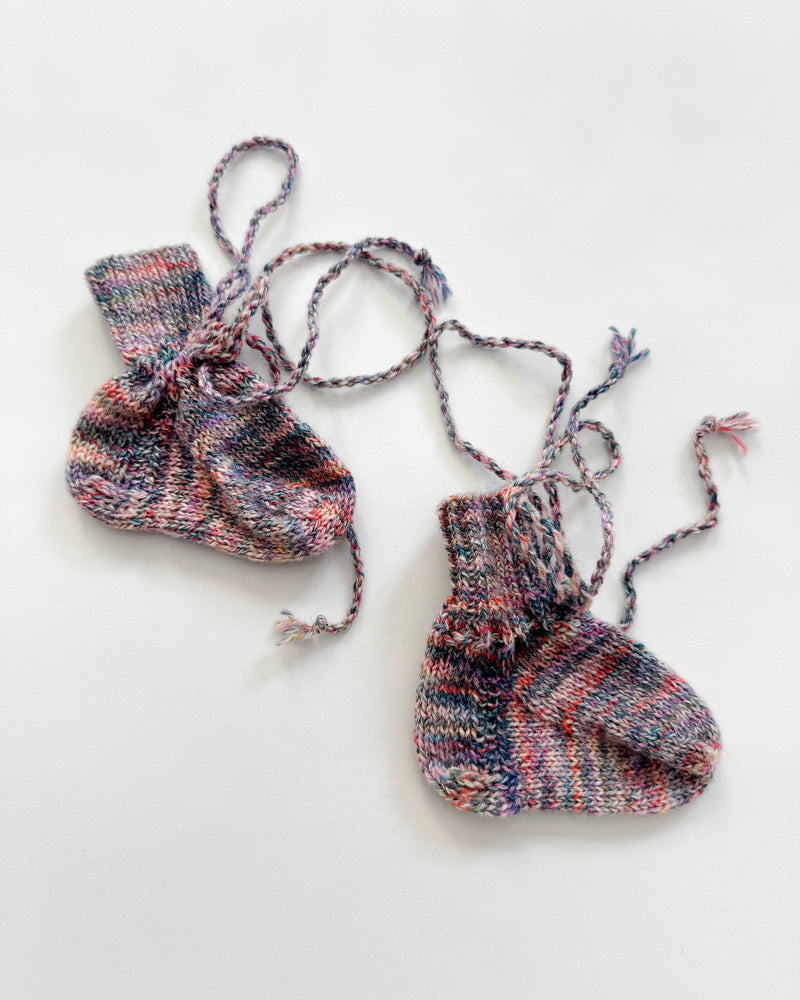 Handmade Wool Baby Socks 3/6M