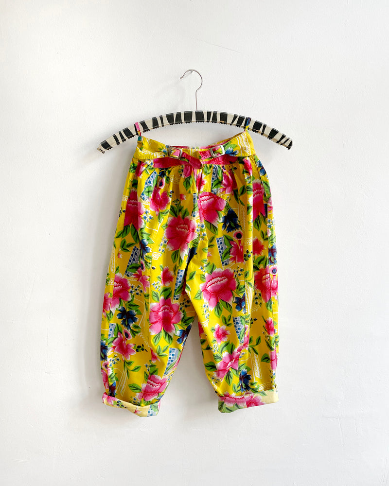 Vintage Oilily Yellow Teeth Cotton Trousers