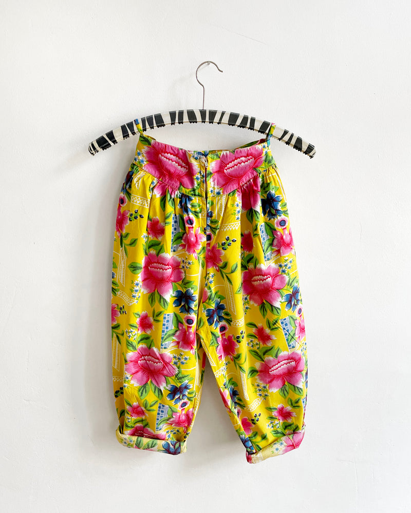 Vintage Oilily Yellow Teeth Cotton Trousers