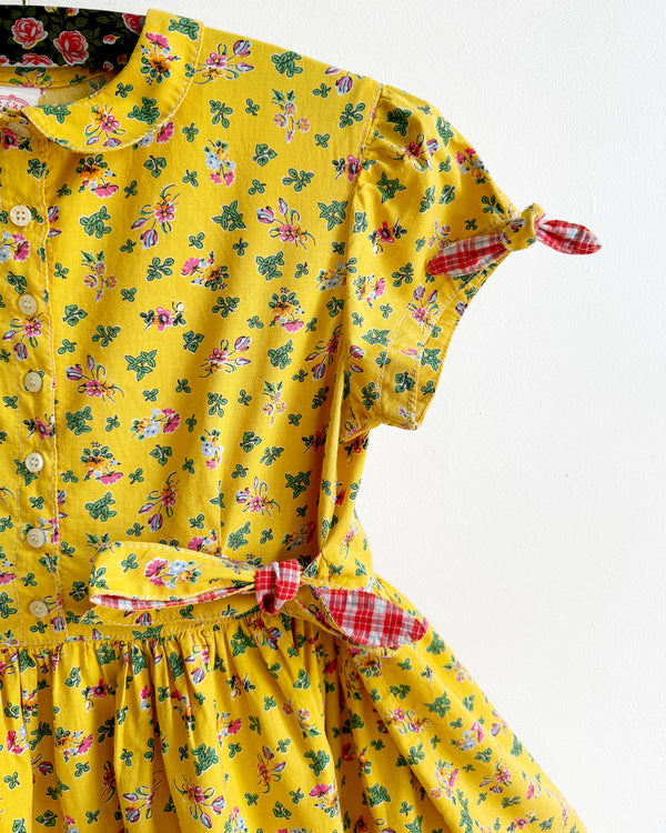 Vintage Floral Patchwork Cotton Dress