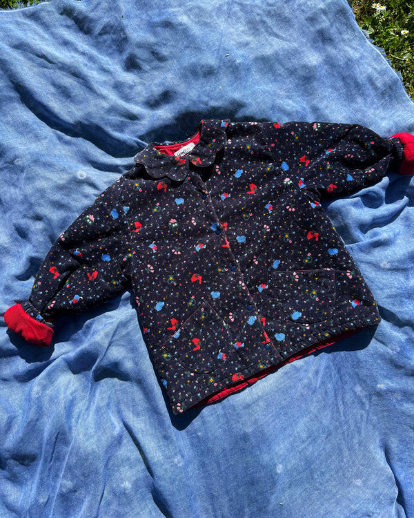 Cacharel Corduroy Lightly Padded Jacket With Detachable Hood 4-5Y
