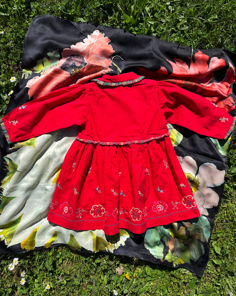 90s H&M Embroidered Cotton Dress 2Y