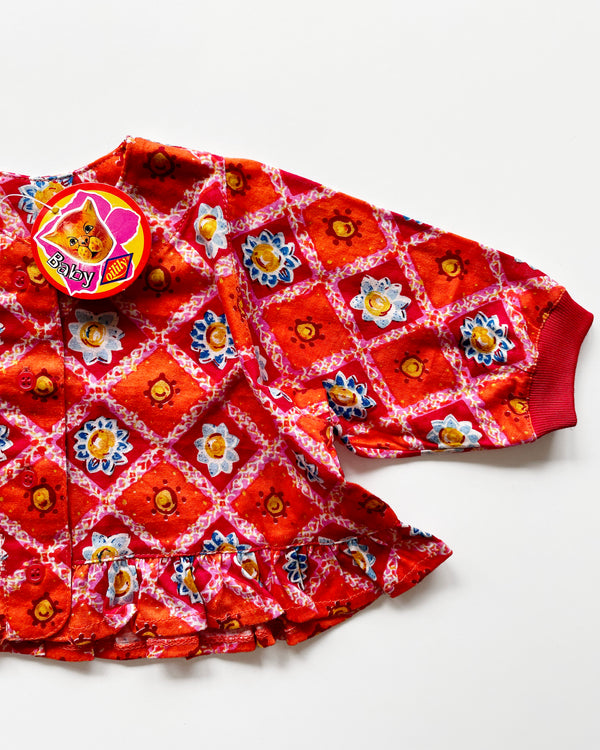 Deadstock Vintage Oilily Blouse Red