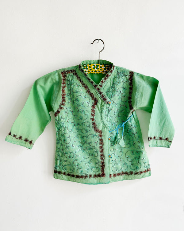 Hand-Embroidered Indian Cotton Blouse