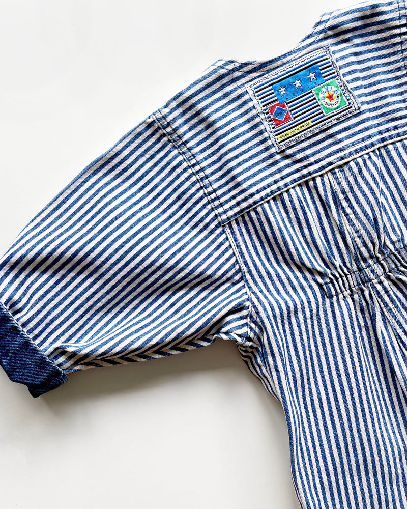 Vintage Levi's Striped Denim Jumpsuit 3T