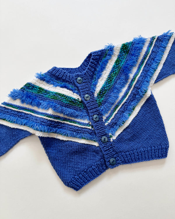 Handmade Wool Blend Cardigan 6M
