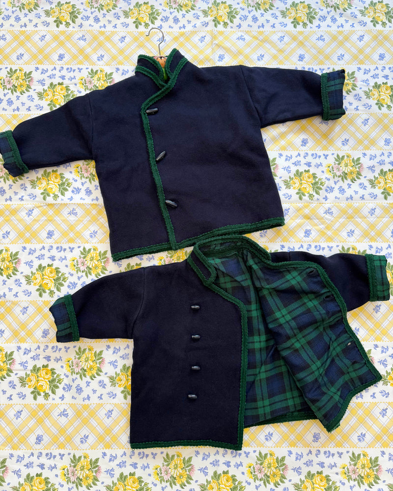 Handmade Cotton Lined Kimono Wool Jacket 2Y & 4Y