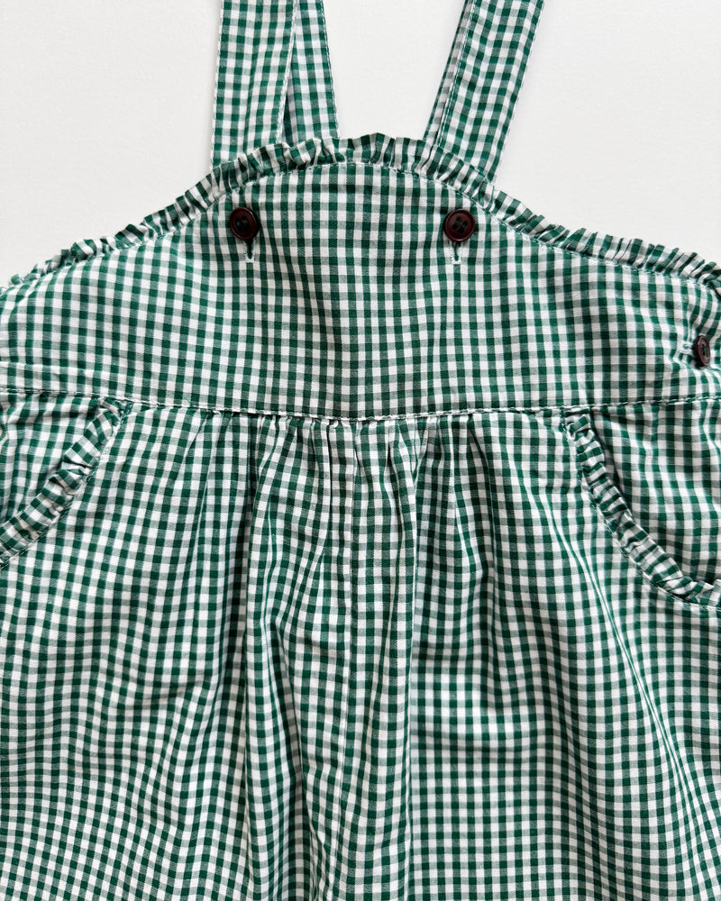 Jacadi Gingham Cotton Romper 12M