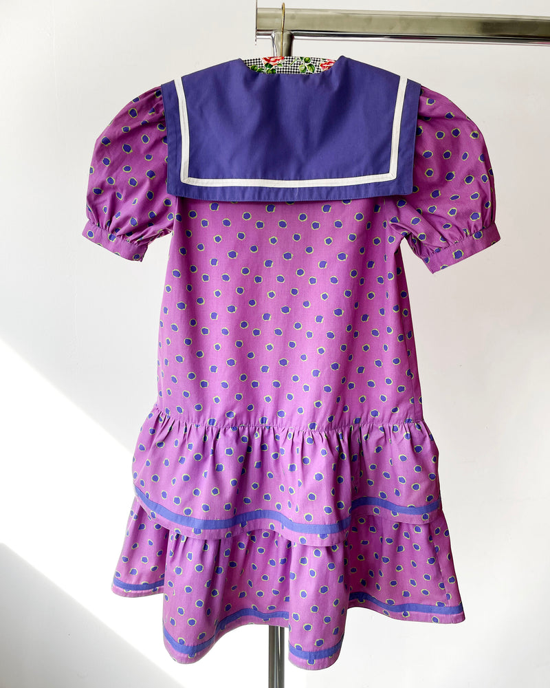 Vintage Dotted Sailor Cotton Dress