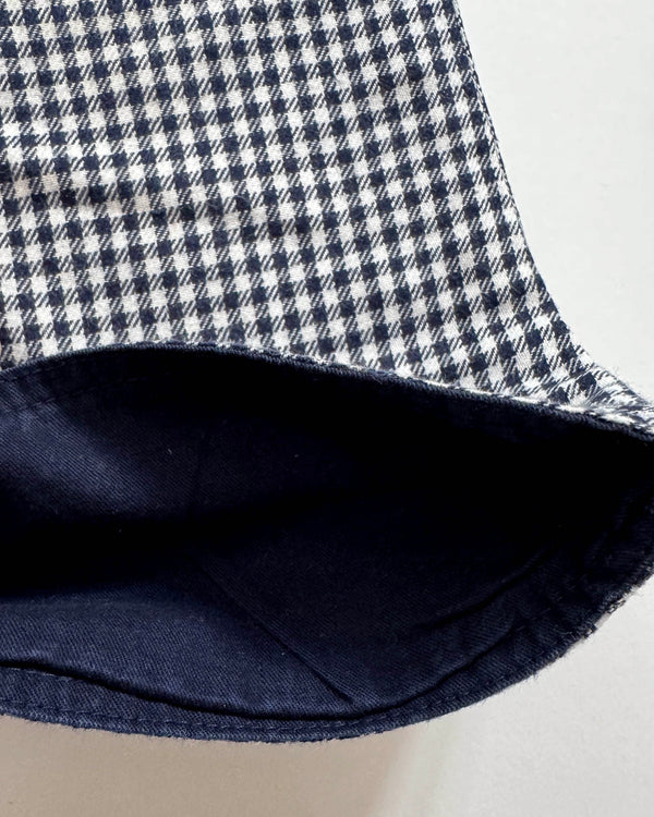 Cotton Lined Gingham Flared Trousers With Elastic Waist 2Y