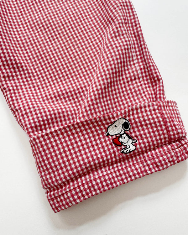 Handmade Lined Gingham Trousers With Elastic Waist 3-4Y