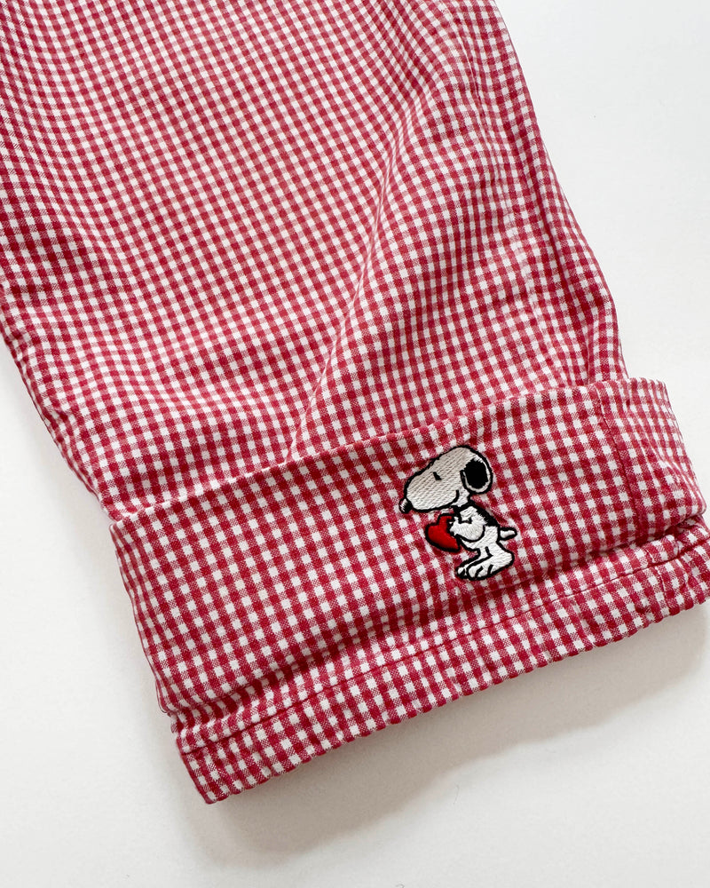 Handmade Lined Gingham Trousers With Elastic Waist 3-4Y