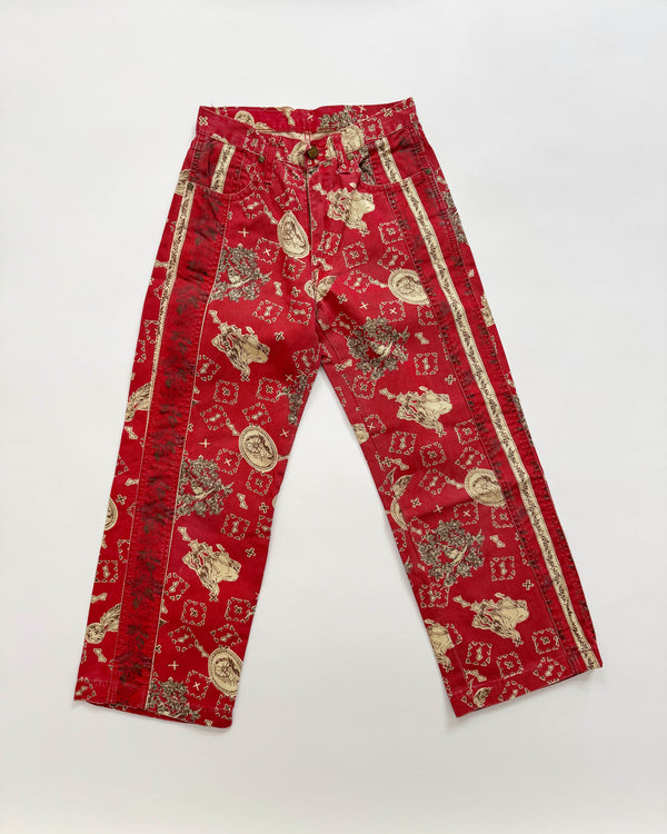 Patchwork Jeans Red 10Y