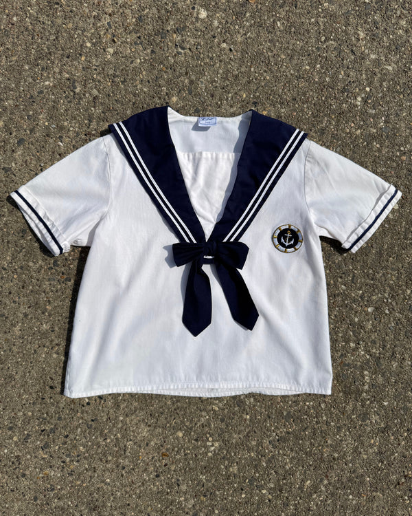Sailor Blouse Cotton Denim 9-10Y