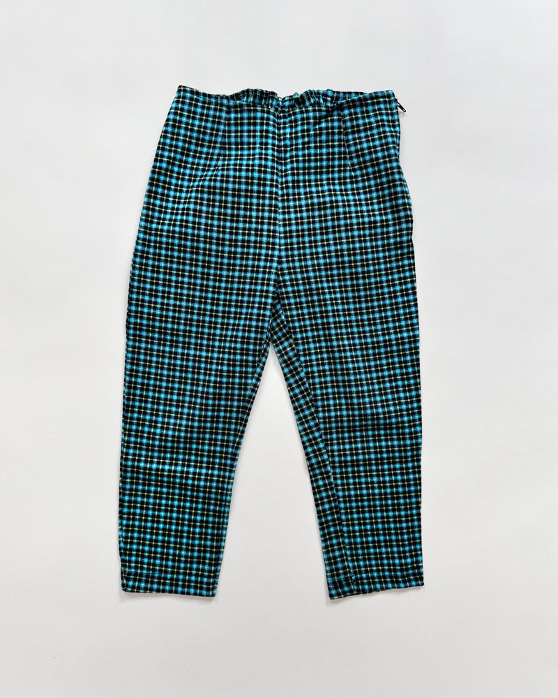 Plaid Trousers With Elastic Waist 4Y