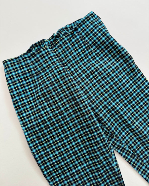 Plaid Trousers With Elastic Waist 4Y