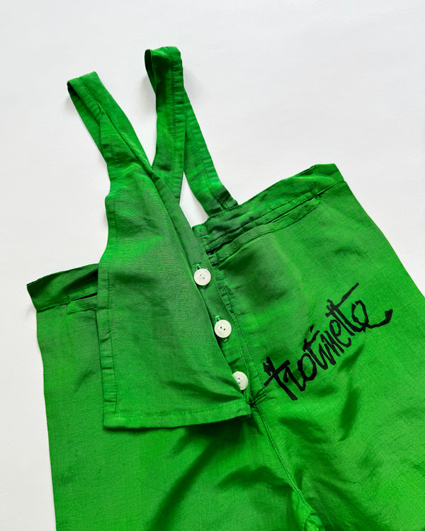 Green Silk Blend Overalls 2Y