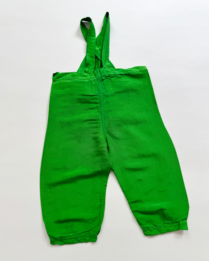 Green Silk Blend Overalls 2Y