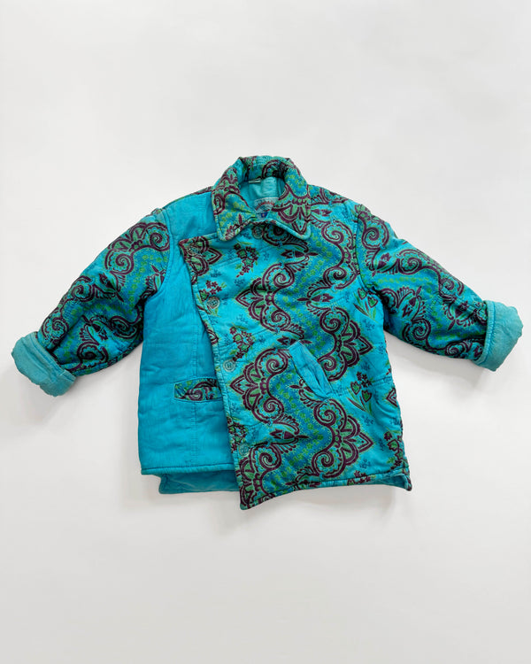 Padded Patchwork Cotton Jacket 6Y