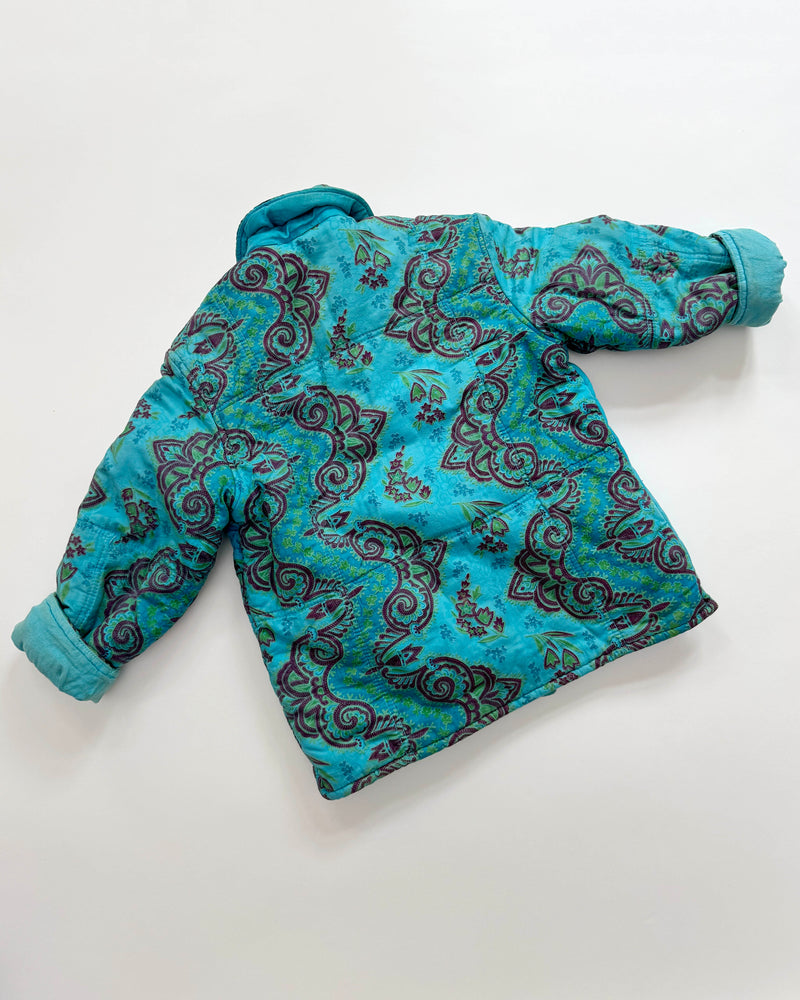 Padded Patchwork Cotton Jacket 6Y