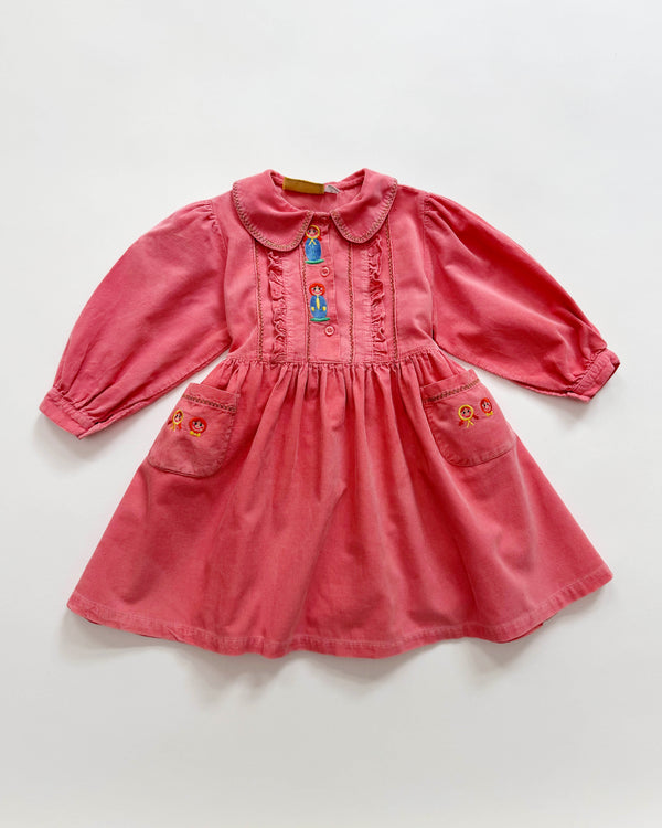 Embroidered Doll Cotton Dress 3Y