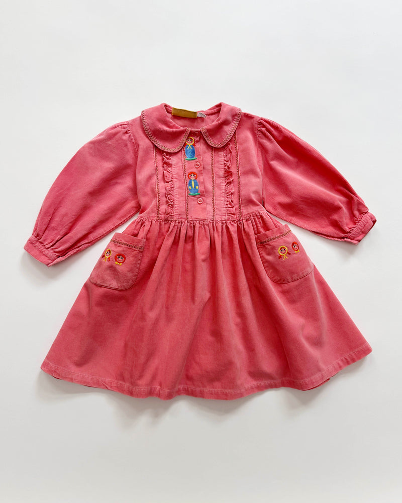 Embroidered Doll Cotton Dress 3Y